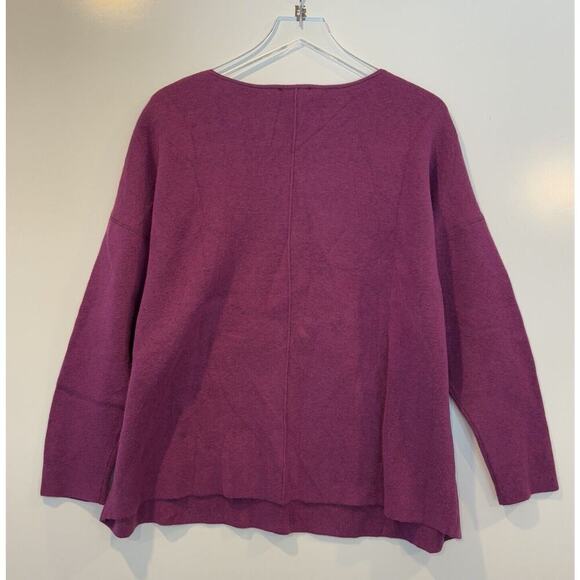 J Jill Purple V-Neck Sweater‎ Womens Size XL (1186) - Picture 2 of 5